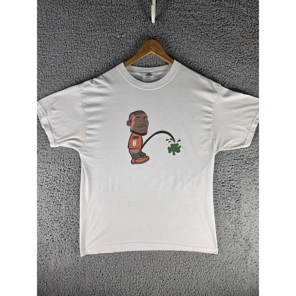 Lebron James Shirt Mens  Parody Tee Gag Basketball Celtics Rivalry Humor